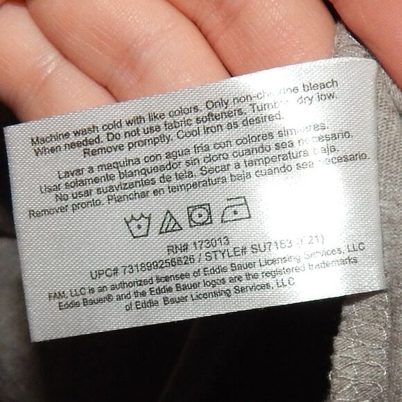 EDDIE BAUER men's medium solid gray short sleeve basic tee NWT - Picture 6 of 7